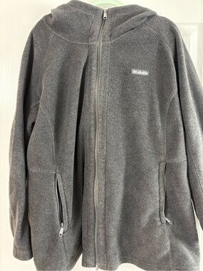 Columbia Men's Dark Gray Full-Zip Hooded Fleece Jacket